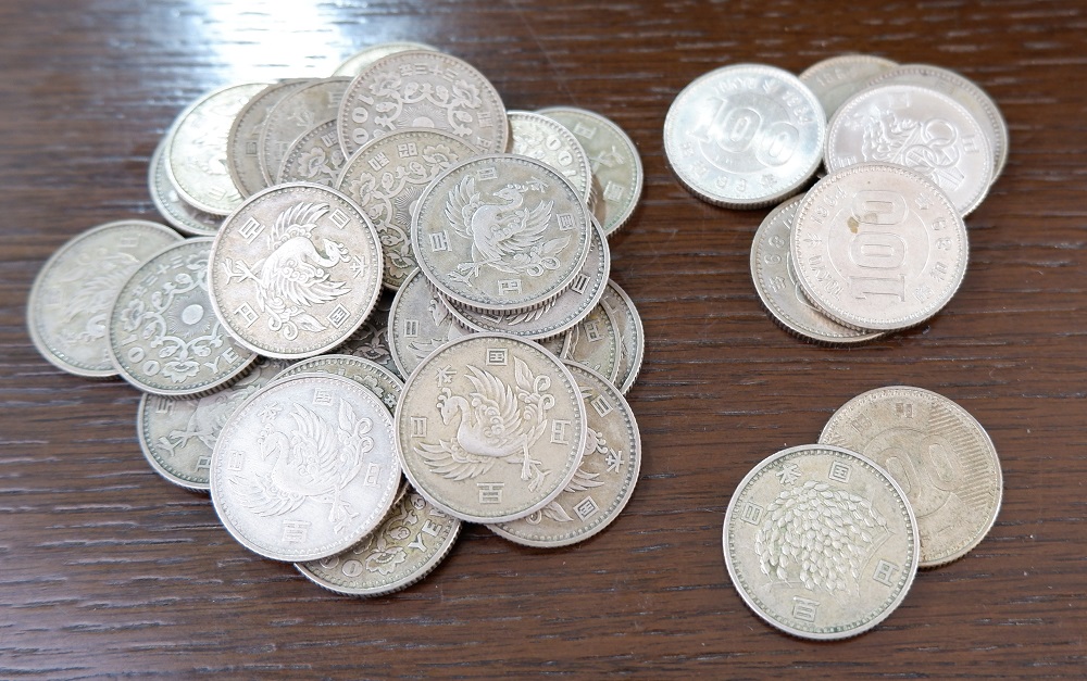 日本の銀貨 額面より価値のある鳳凰と稲穂の旧100円硬貨 | おとたの
